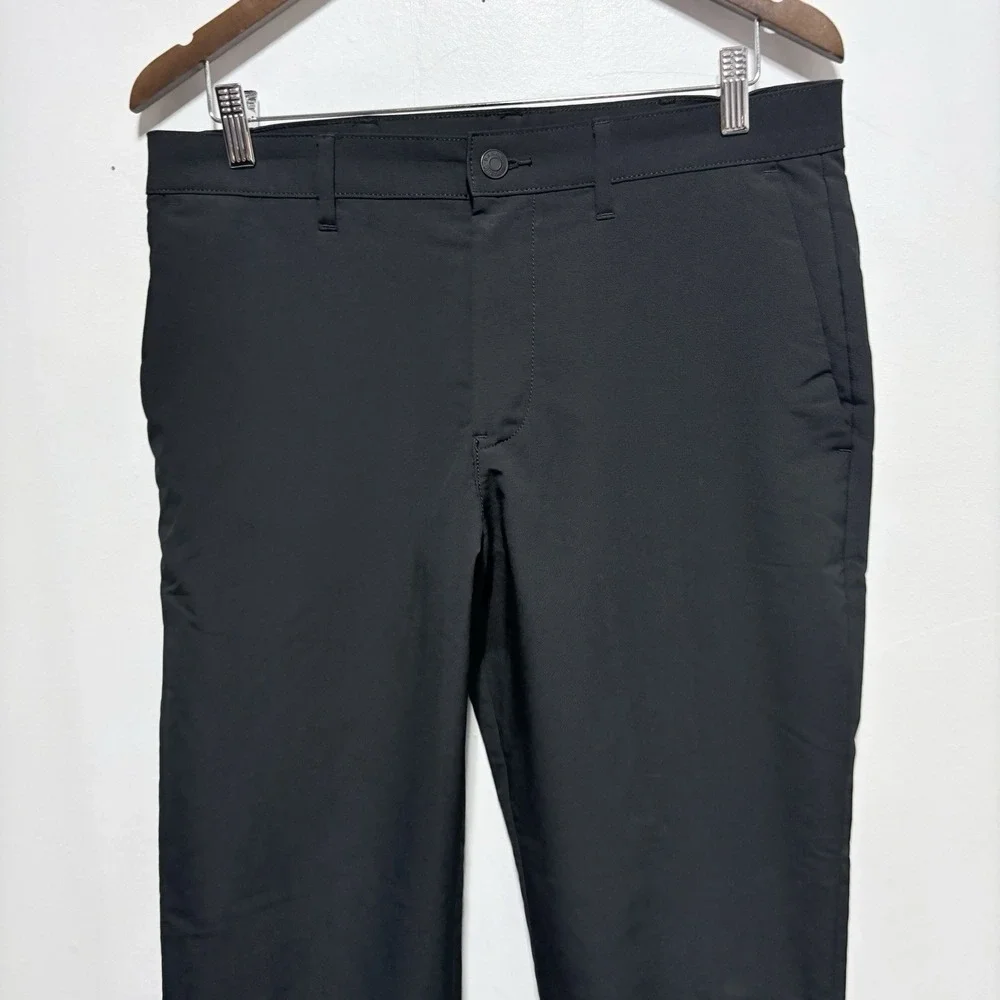 Banana Republic Pants Mens 32 X 32 Black Active Straight Lightweight Zip Pocket